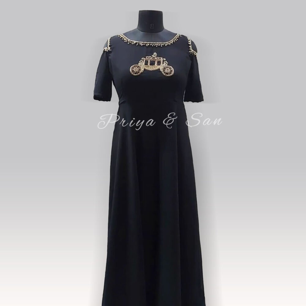 Queen Chariot Embroidered long Frock - Image 2
