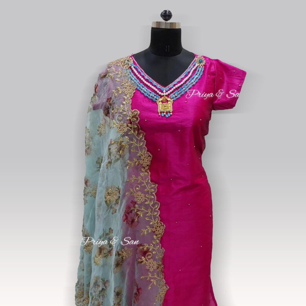 Jewellery neck kurti - Sunaina - Image 4