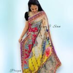 2 in 1 Saree Gown (peacock)