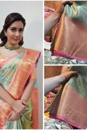 Raashi Khanna Inspired Tissue Silk Saree