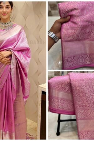 Kanira Banarasi Pink Saree