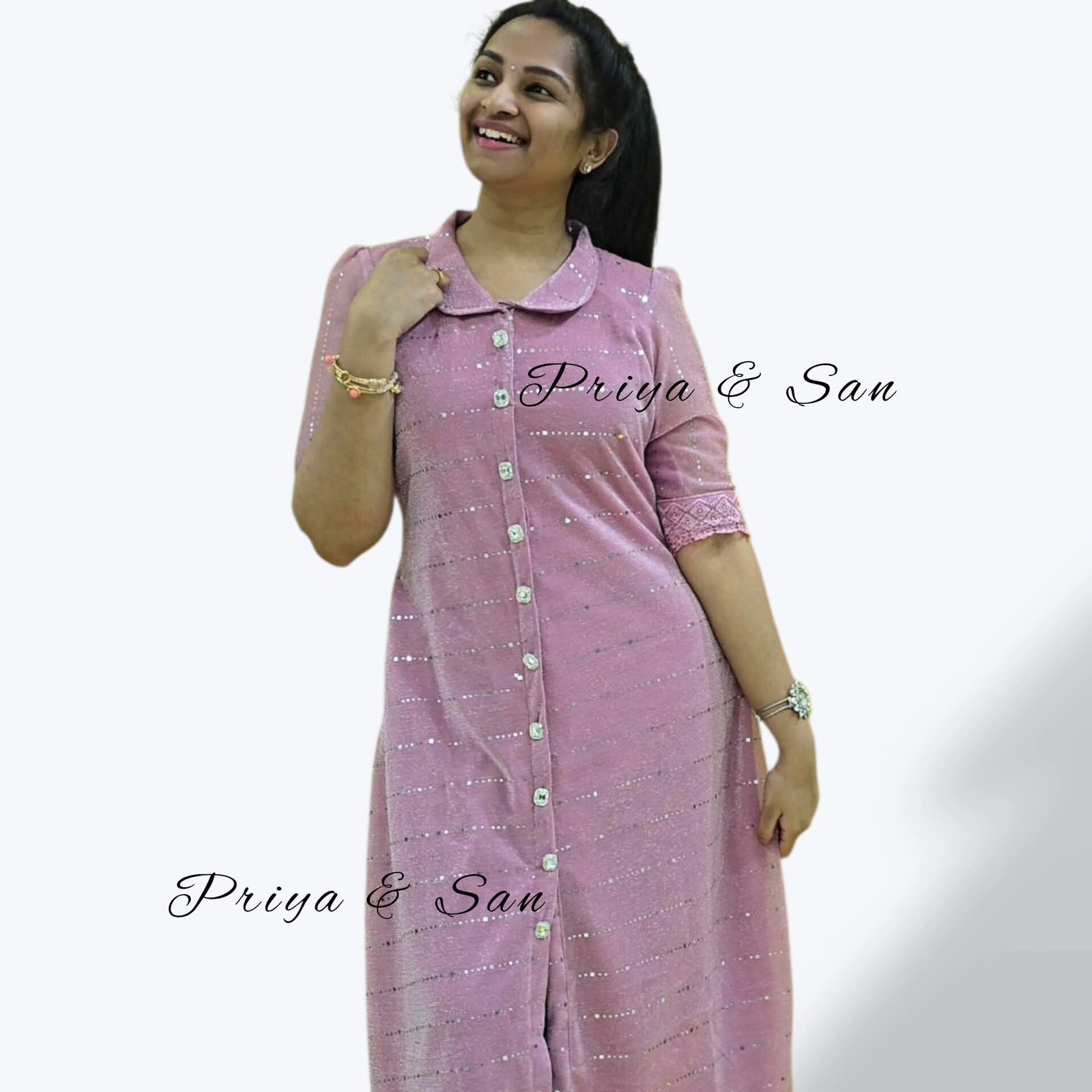 Latte Blush A Line Dress