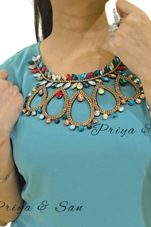Jewel of firozi A-line Dress