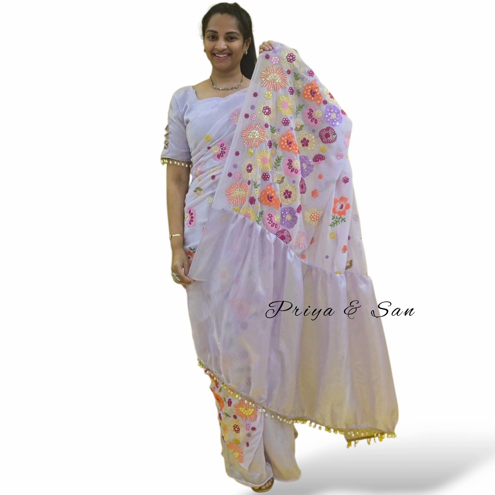 Lavender Royale 2 in 1 Saree Gown