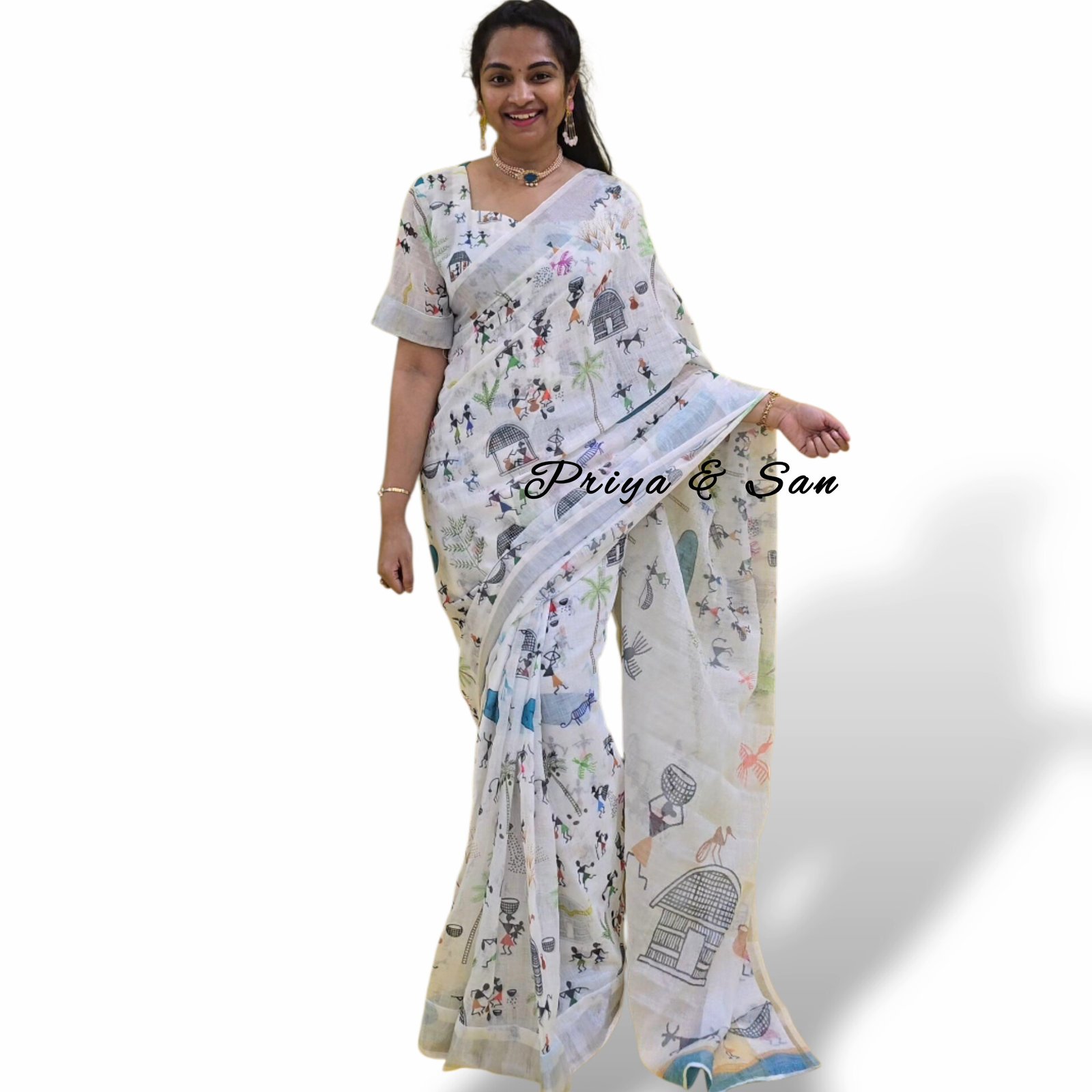 Tribal Elegance 2 in 1 Saree Gown