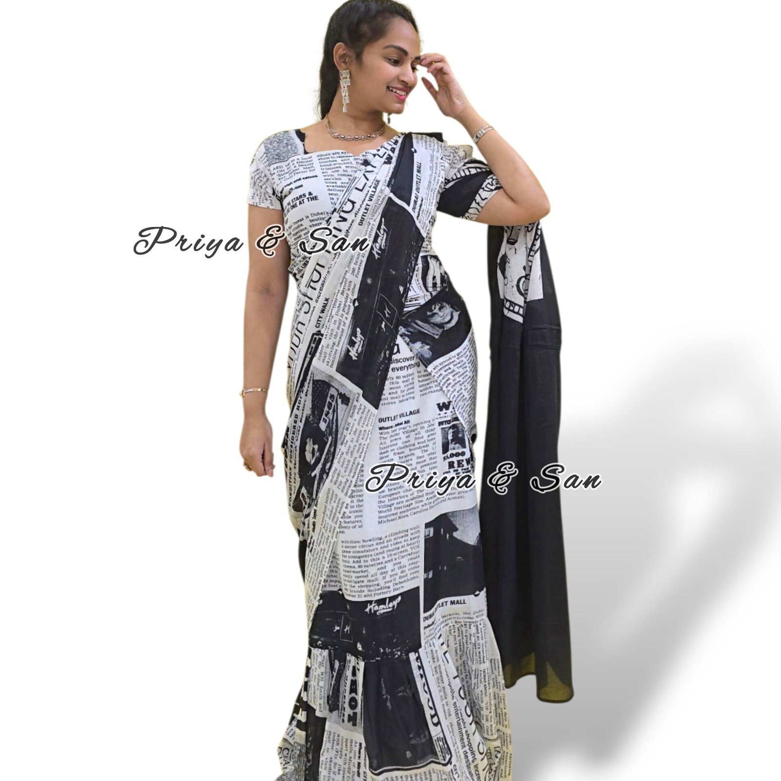 News Wrap 2 in 1 Saree Gown