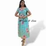 Mint Floral Western Frock