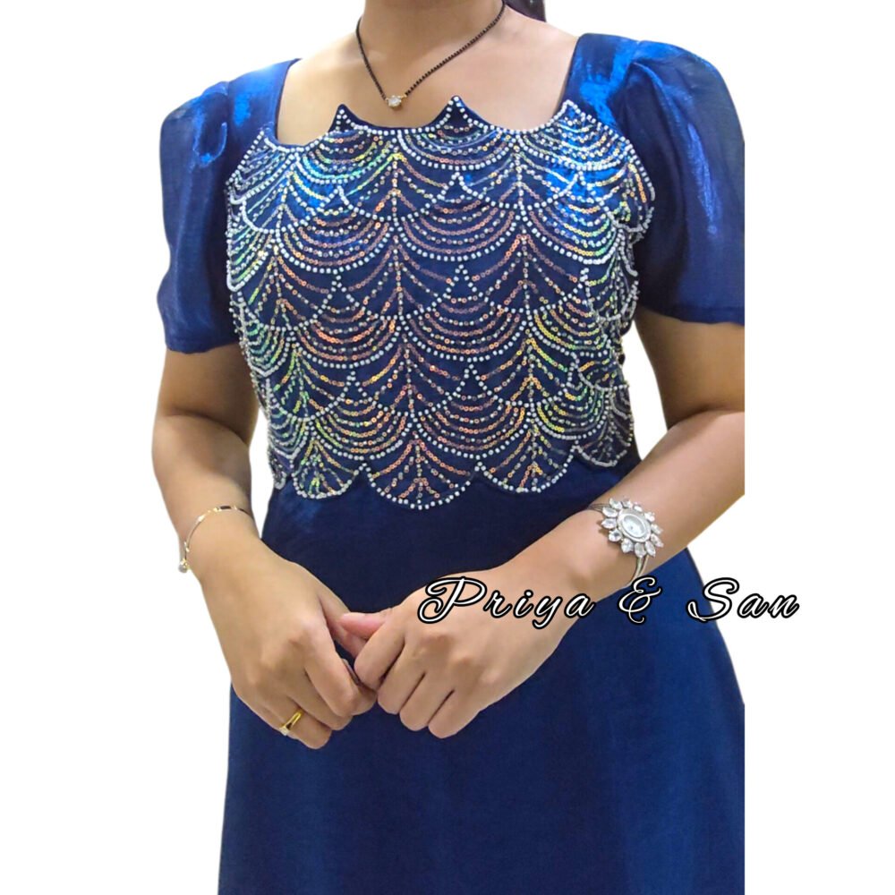 Crystal Blue Charm Gown - Image 2