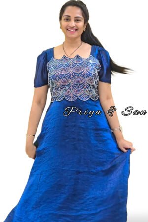Crystal Blue Charm Gown