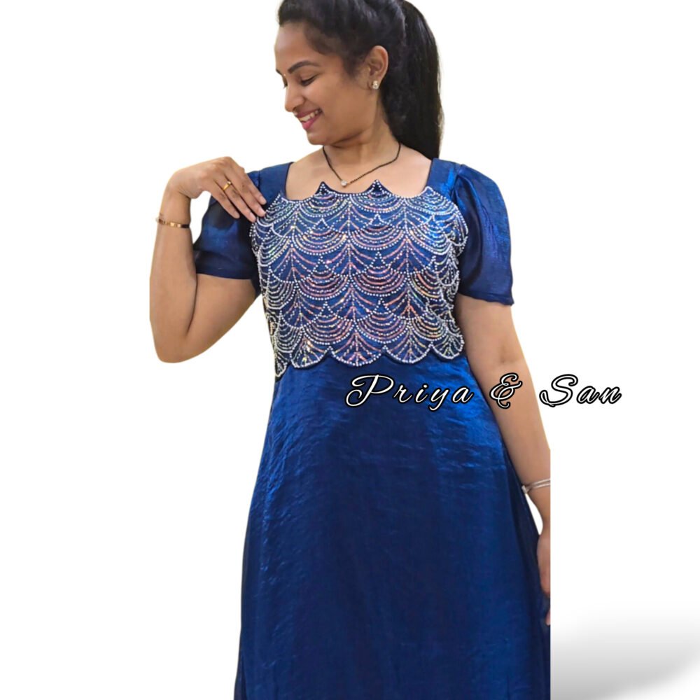 Crystal Blue Charm Gown - Image 3
