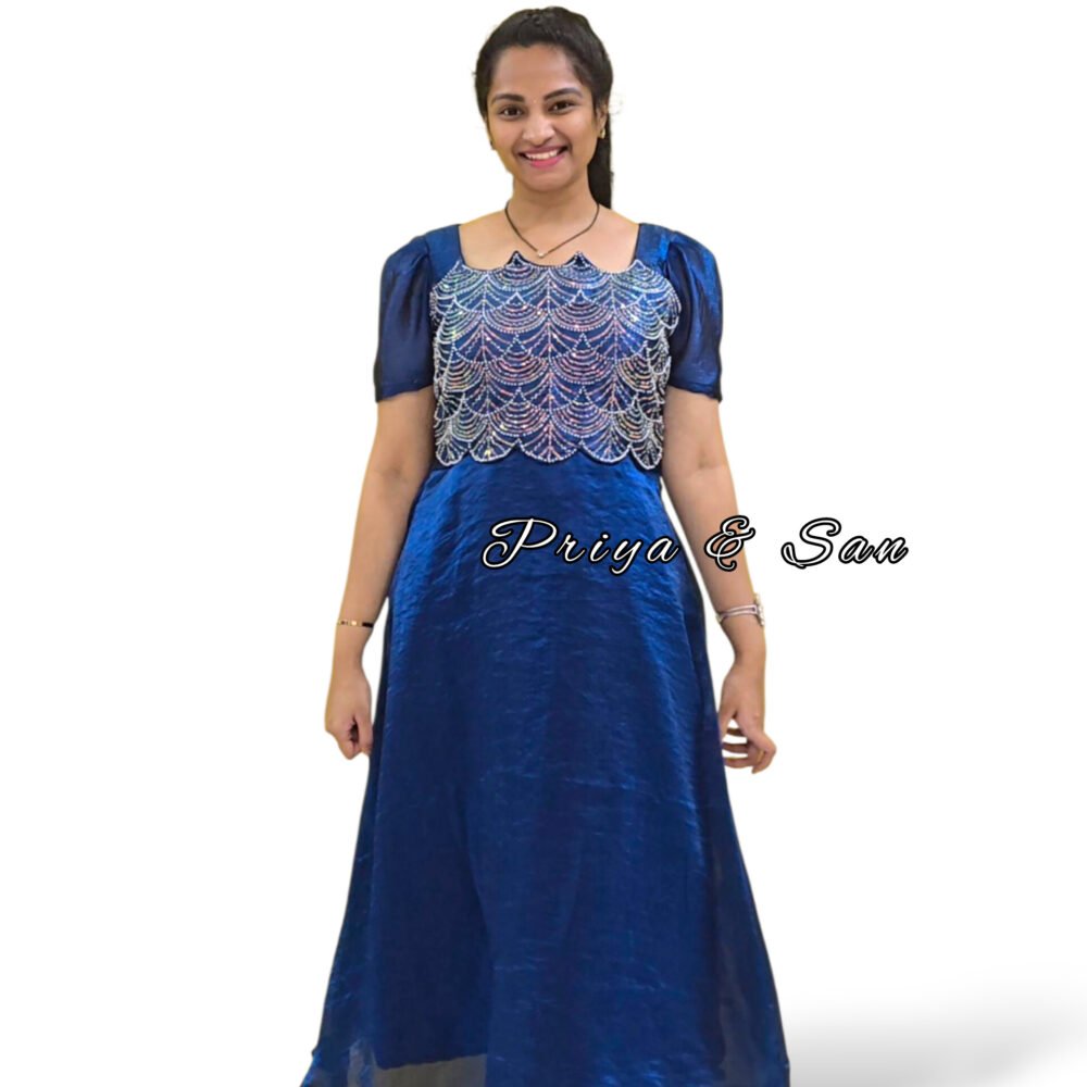 Crystal Blue Charm Gown - Image 4