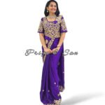 Royal Purple Aura Pre-Draped Saree Gown