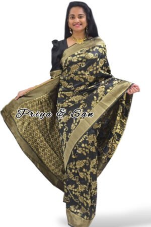 Noir Glam Pre-Draped Saree Gown