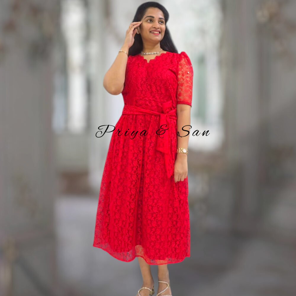 Red Mirage Western Frock - Image 4