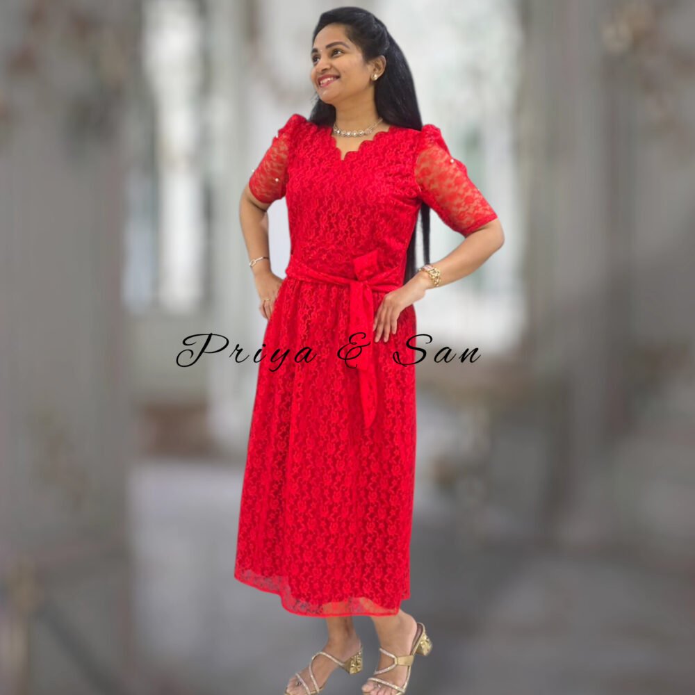 Red Mirage Western Frock - Image 2