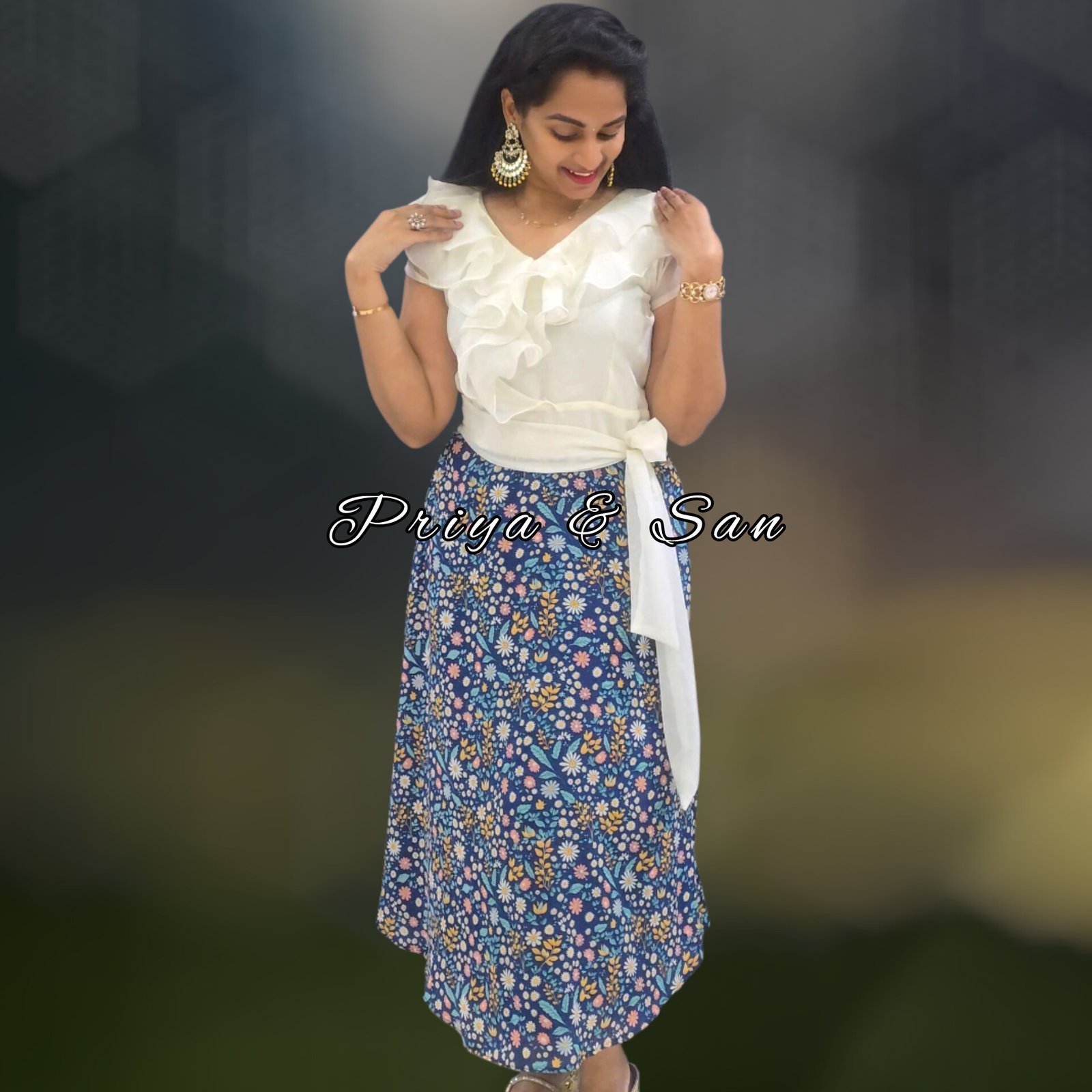 Icy Blue Bell Whisper Western Dress