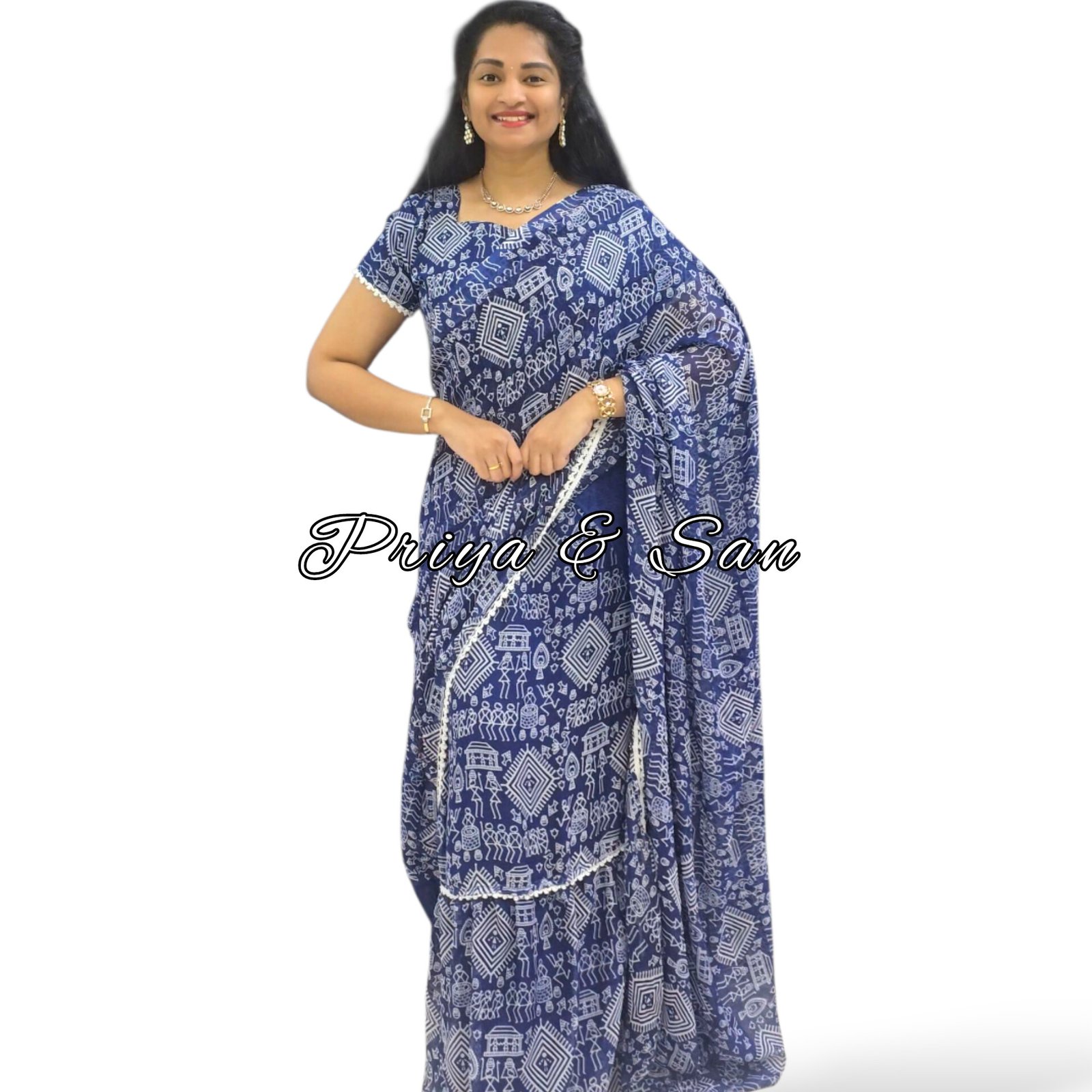 Tribal 2 in 1 Saree Gown