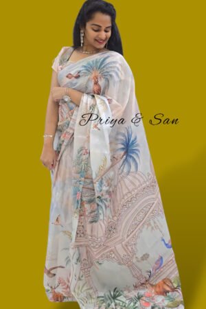 Roar and Radiance 2 in 1 Saree Gown