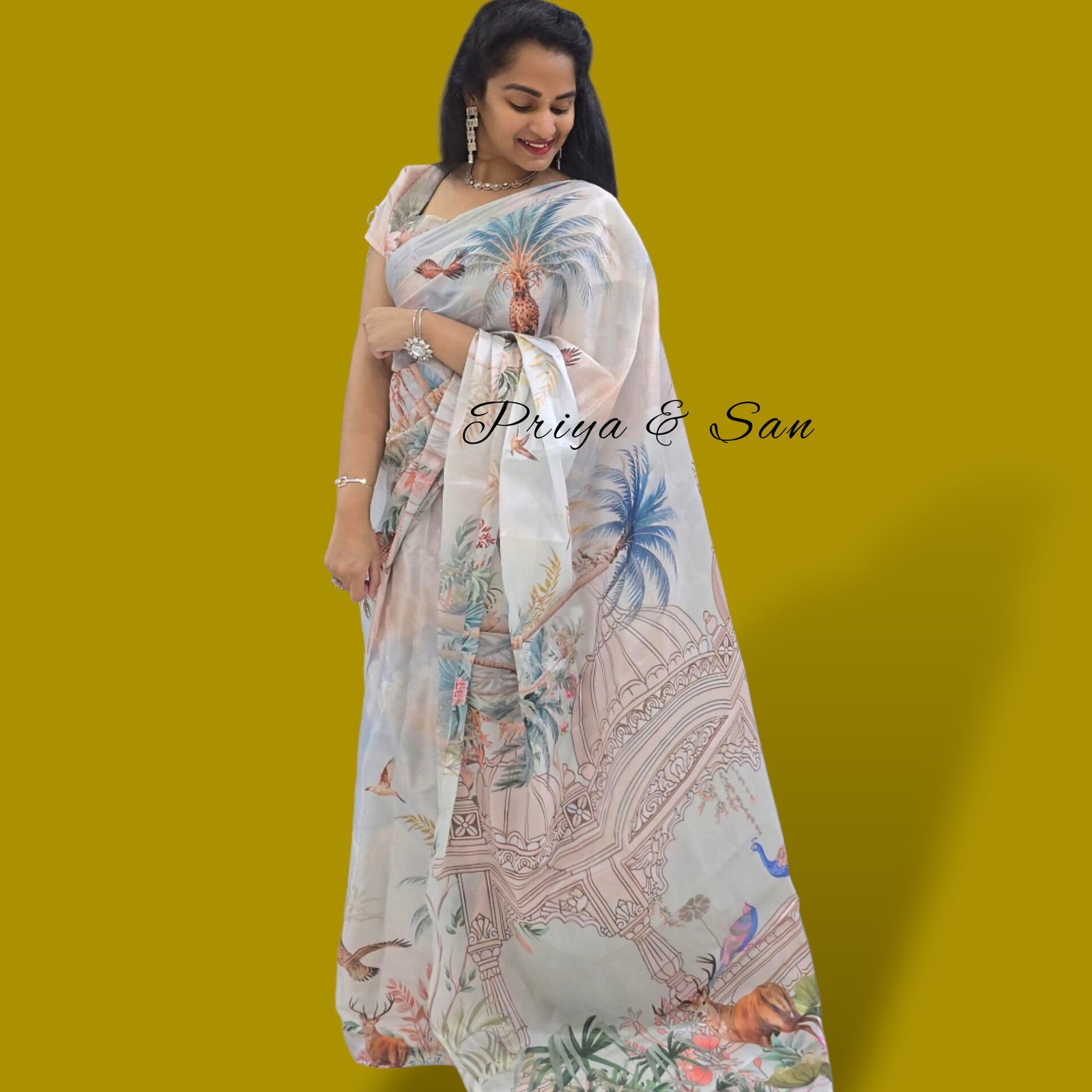 Roar and Radiance 2 in 1 Saree Gown