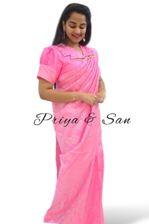 Neon Glam Glow Pre Draped Saree Gown