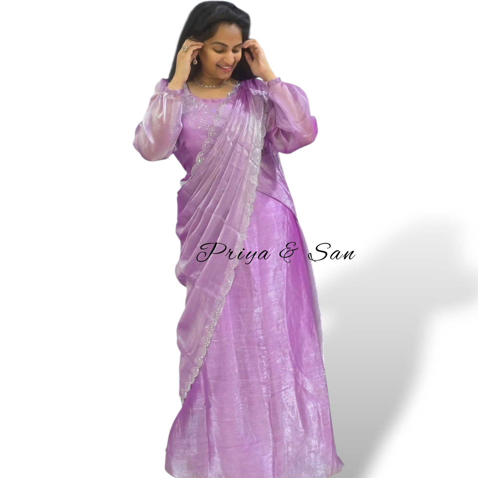 Runway Radiance 2 in 1 Saree Gown