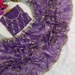 Sangria Shine Multi-Sequence Saree