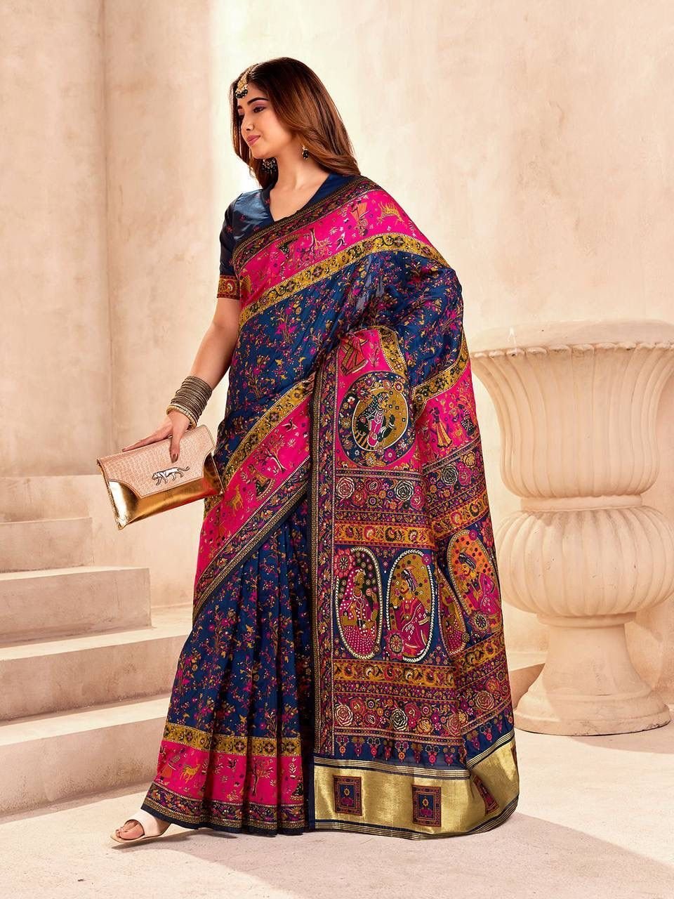 Rajwadi Pashmina Elegance Saree