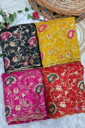 Nira Thread–Sequence Saree (Stitched Blouse)