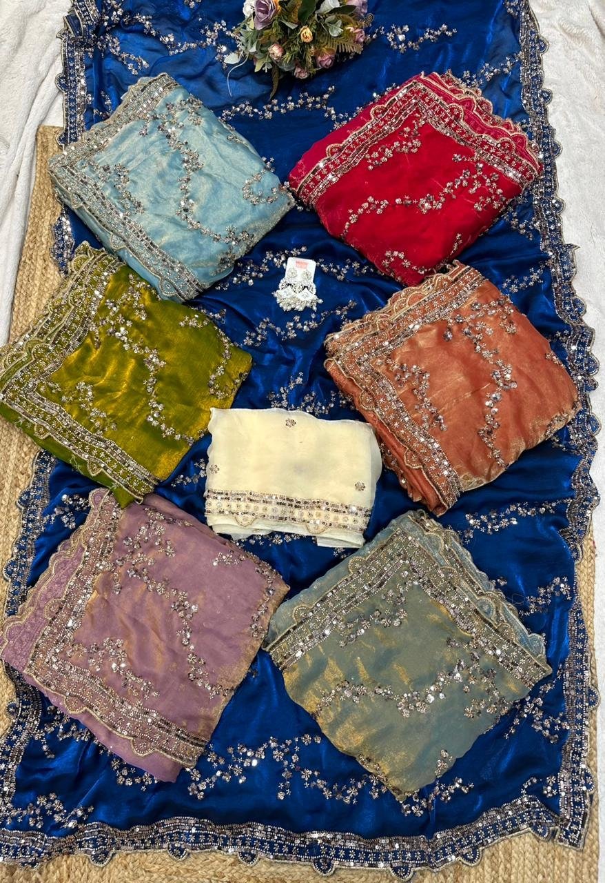 Roselle Glow Space Silk Saree