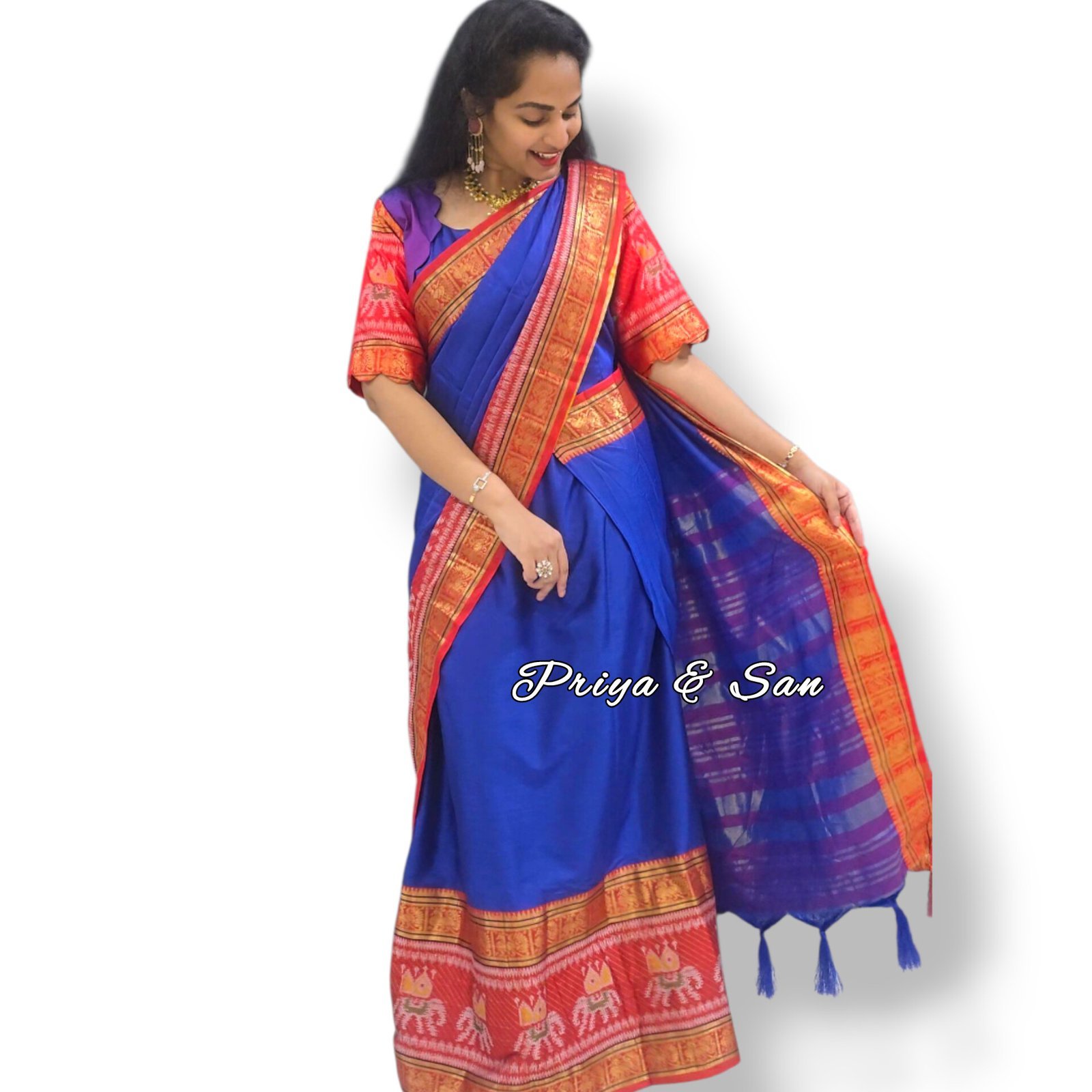 Narayanpet Neelkumkum 2 in 1 Saree Gown