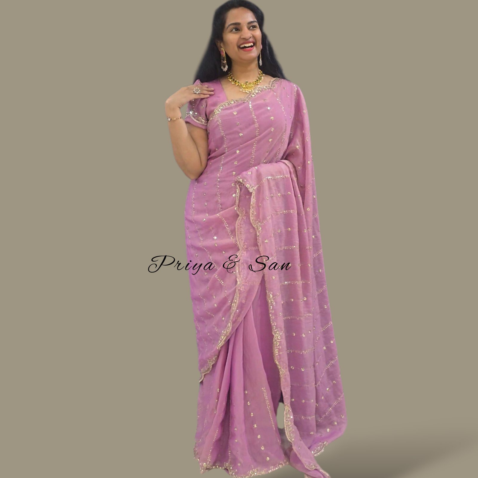Empress Viral 2 in 1 Saree Gown