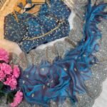 Aarco Charm Embroidery Saree (Stitched Blouse)
