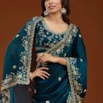 Noor Zehra Sequins Saree (Unstitched Blouse)