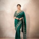 Madhuri Dixit signature saree (Stitched Blouse)