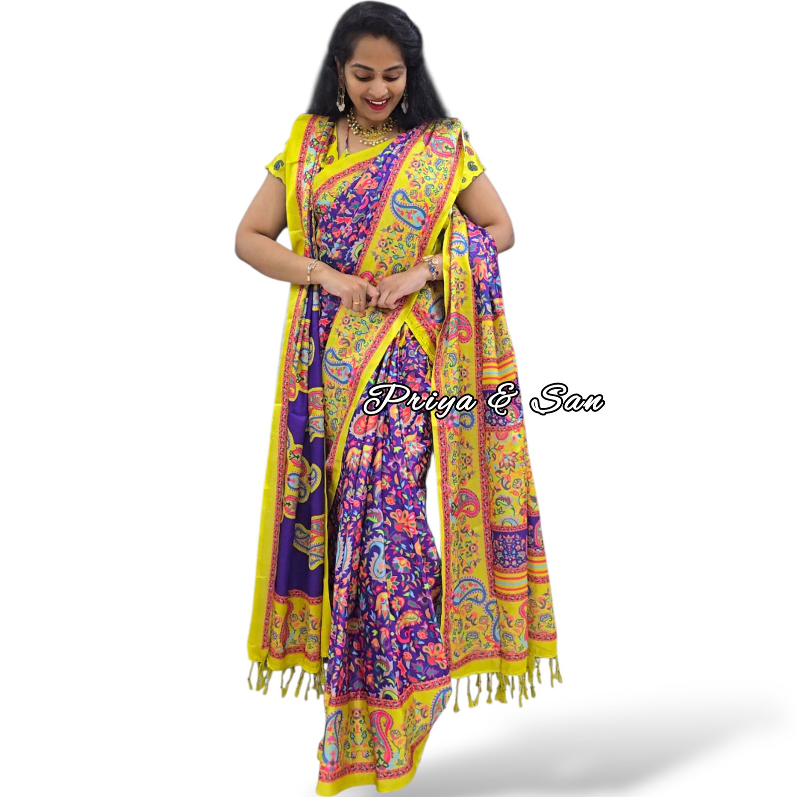 Pashmina Shawl Edit Pre Draped saree gown