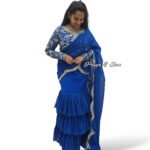 Ruffle Royale Indo western Saree