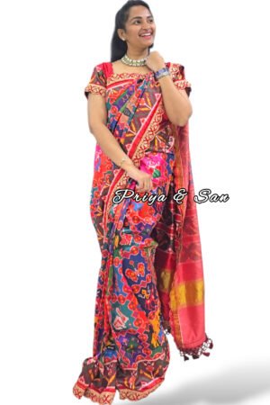 Patola Elegance – Pre Draped Saree Gown
