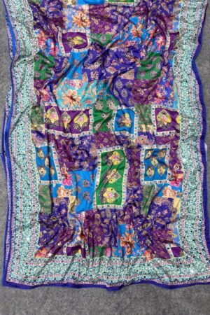 Mirror Fantasy Floral Saree (Unstitched Blouse)