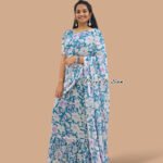 Misty Blossom 2 in 1 Saree Gown