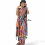 Multi Aura Waist Cut Saree Gown