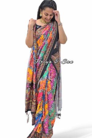 Multi Aura Waist Cut Saree Gown