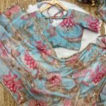 Mirror Muse Silk Saree (Unstitched Blouse)