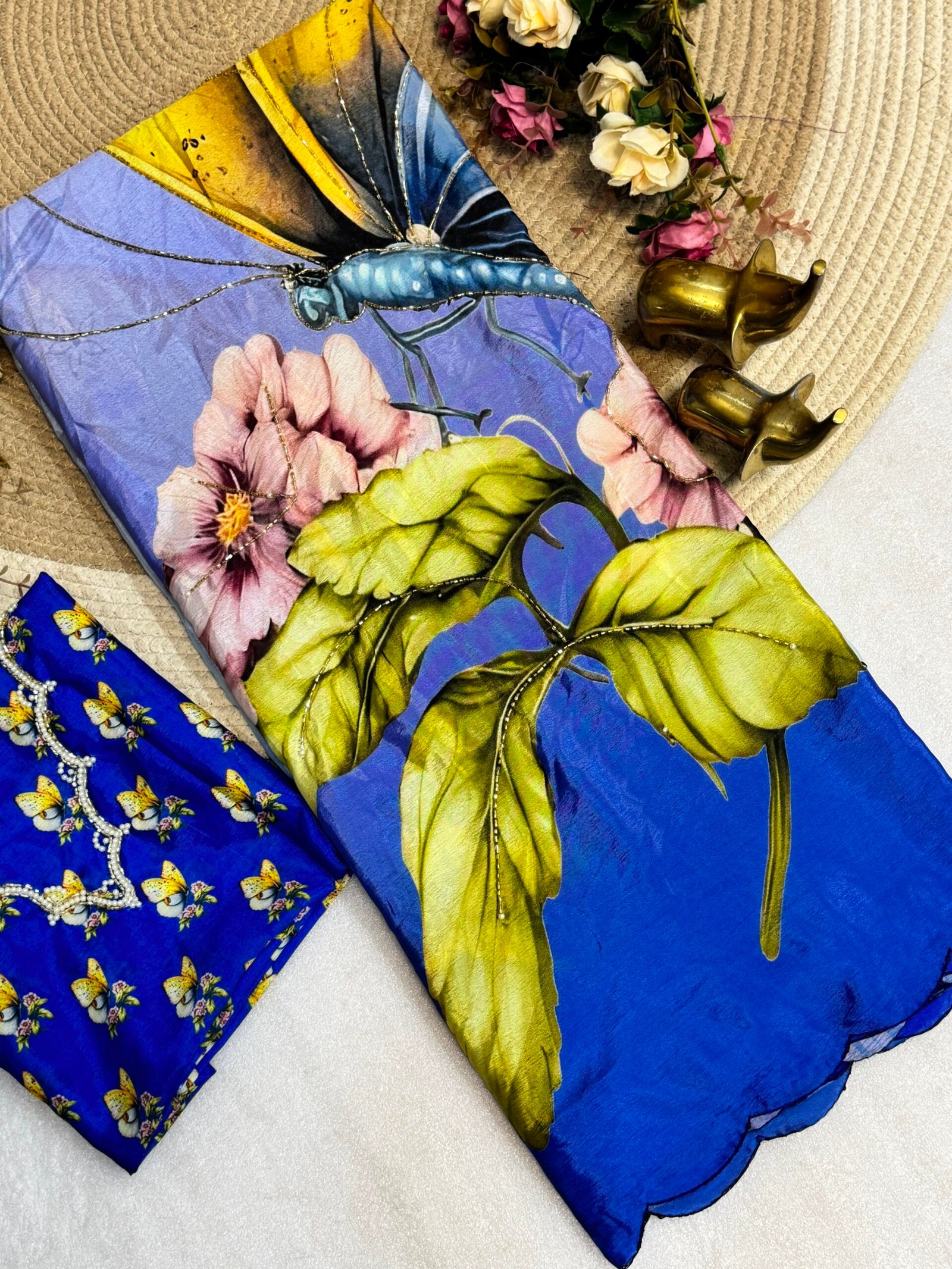 Flutter Grace Chinon Saree