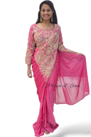 Peacock Grace 1-Min Saree (Free Size)