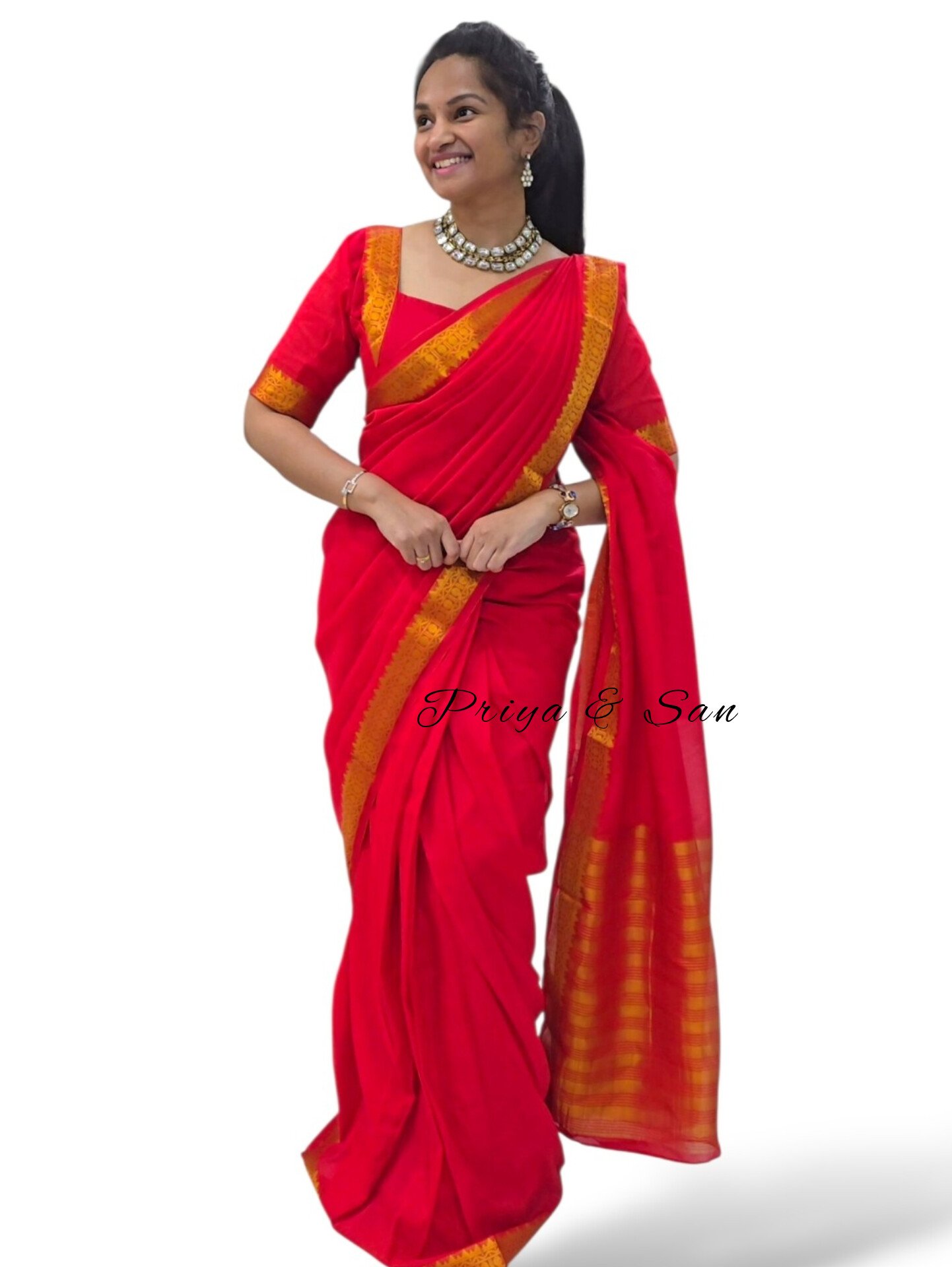 Heritage Mysore Waist Open Saree Gown