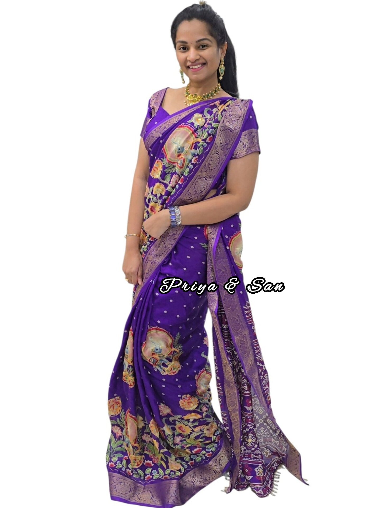 Marshmallow Waist Open Saree Gown