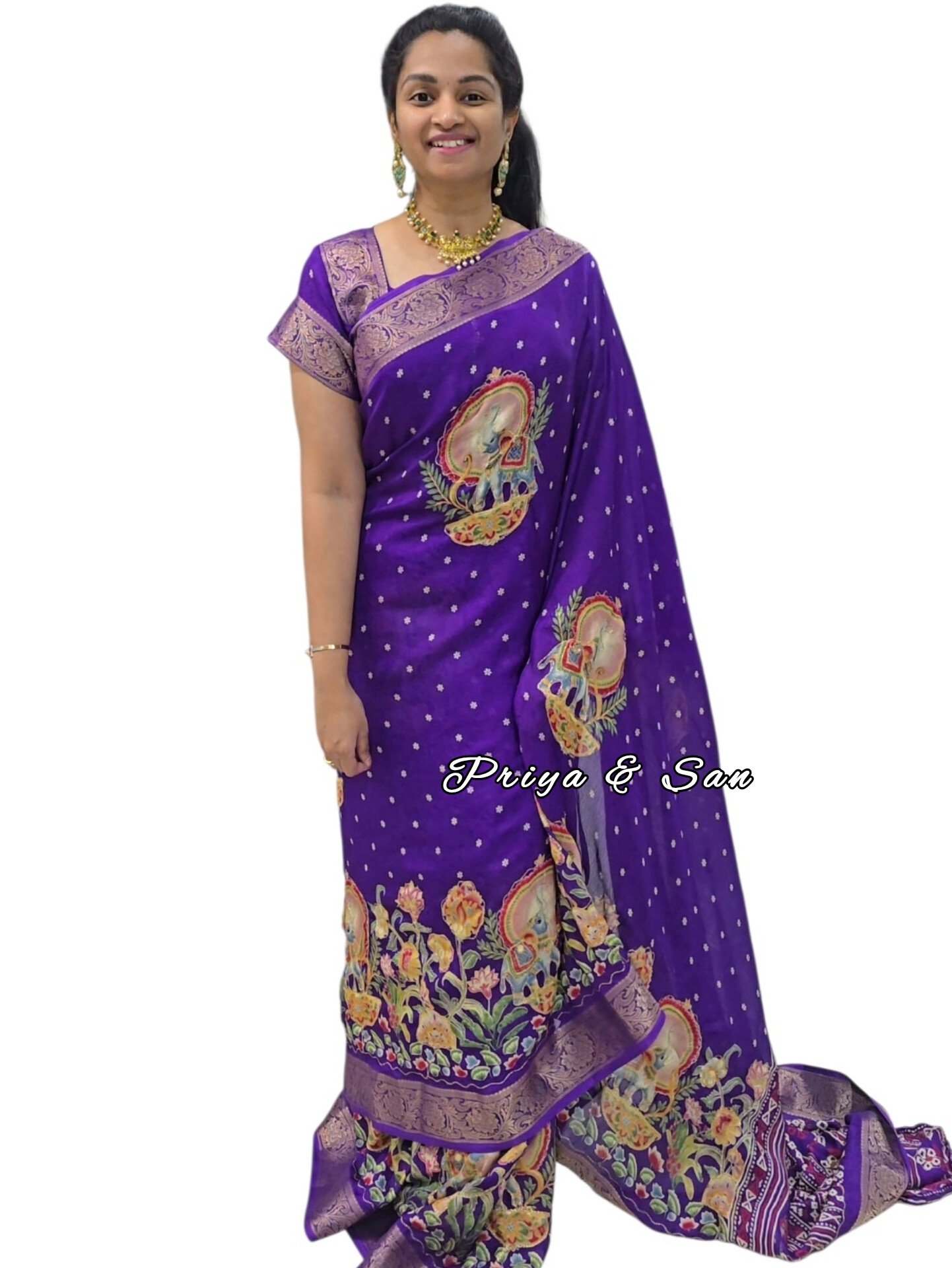 Marshmallow Waist Open Saree Gown - Image 2