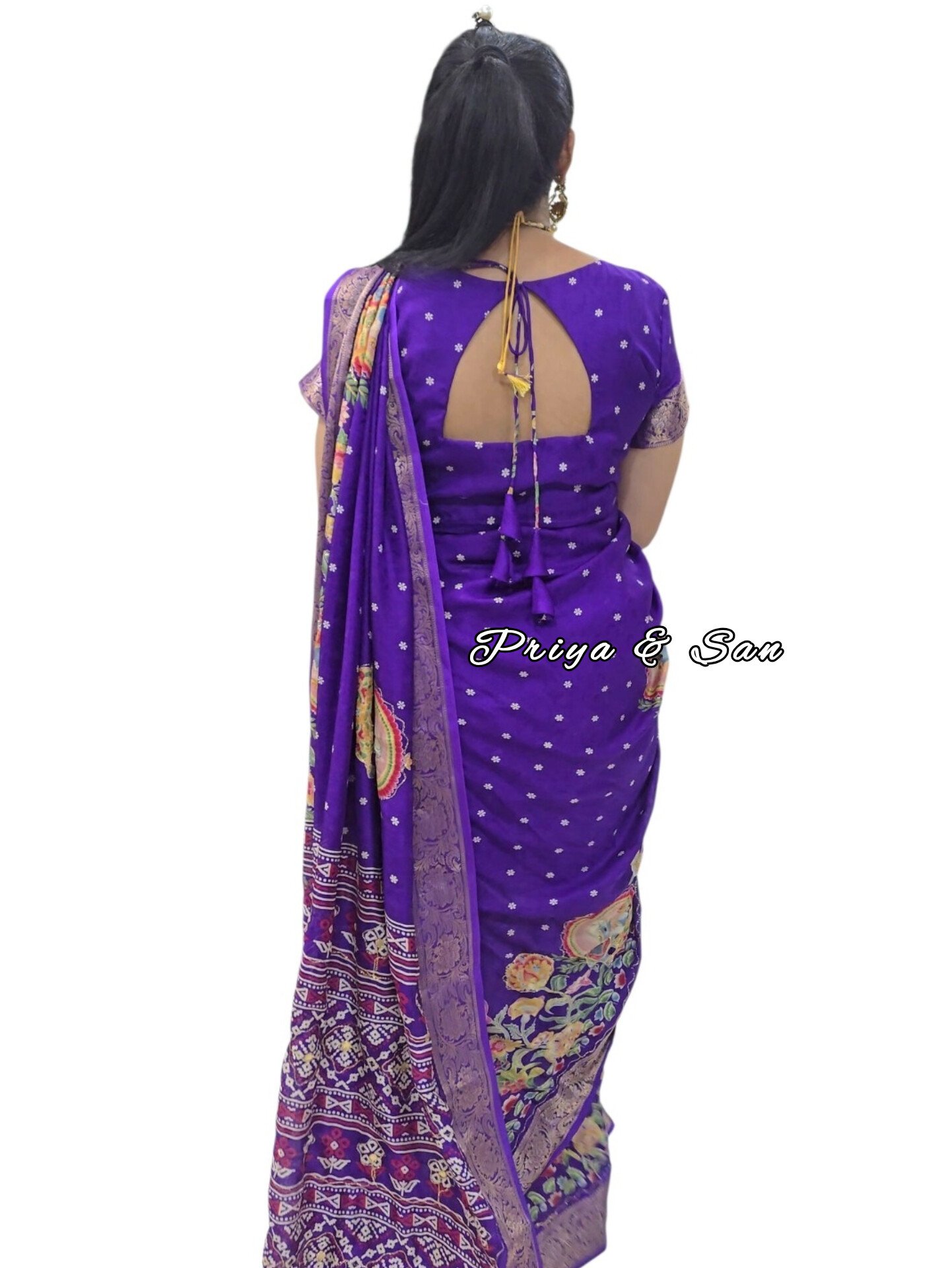 Marshmallow Waist Open Saree Gown - Image 3