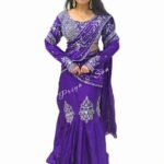 Purple Radiance Skirt Style Sari (Free Size ~ Fits Up to 2XL)