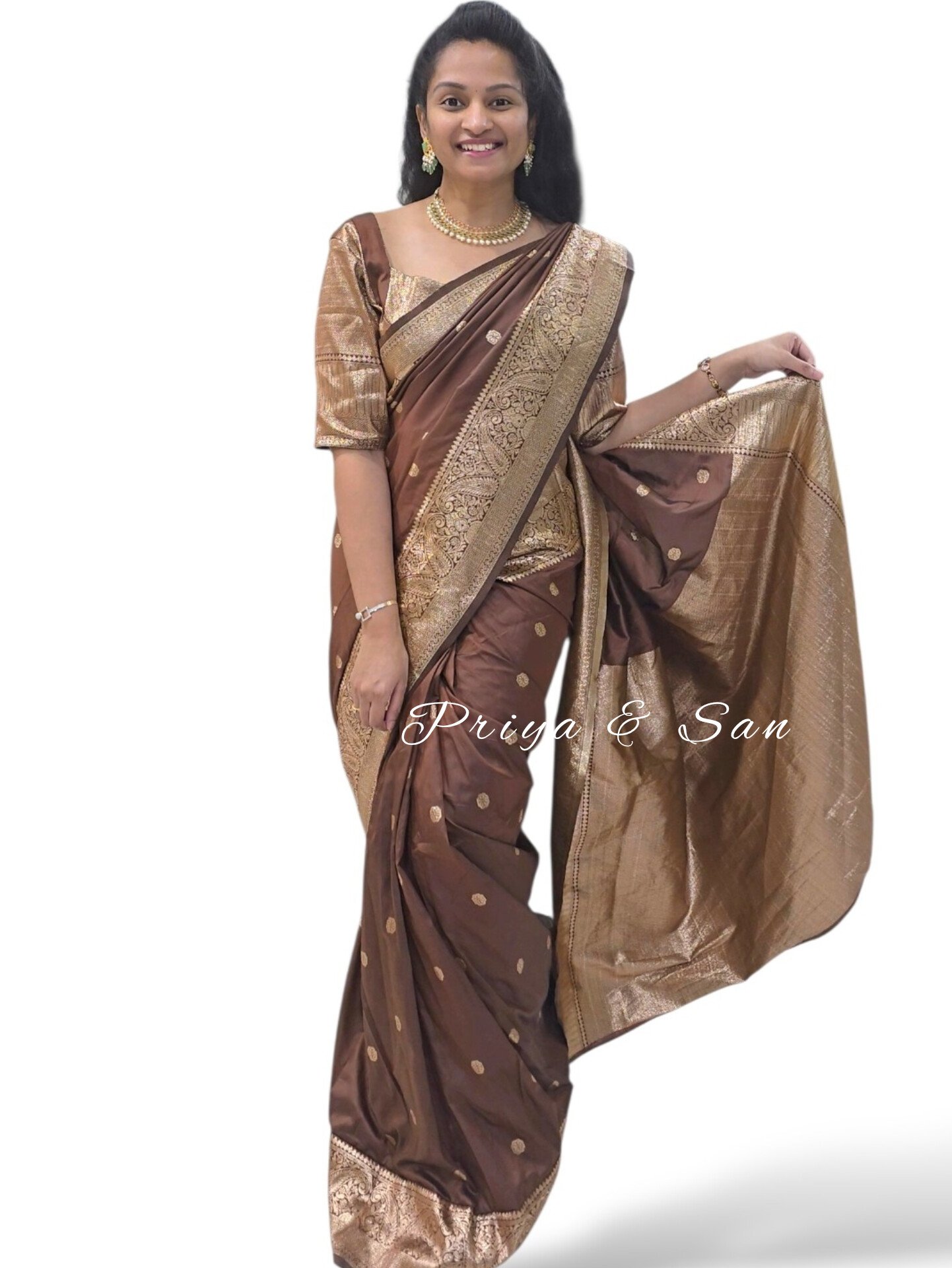 Banarasi Royal Waist Open Saree